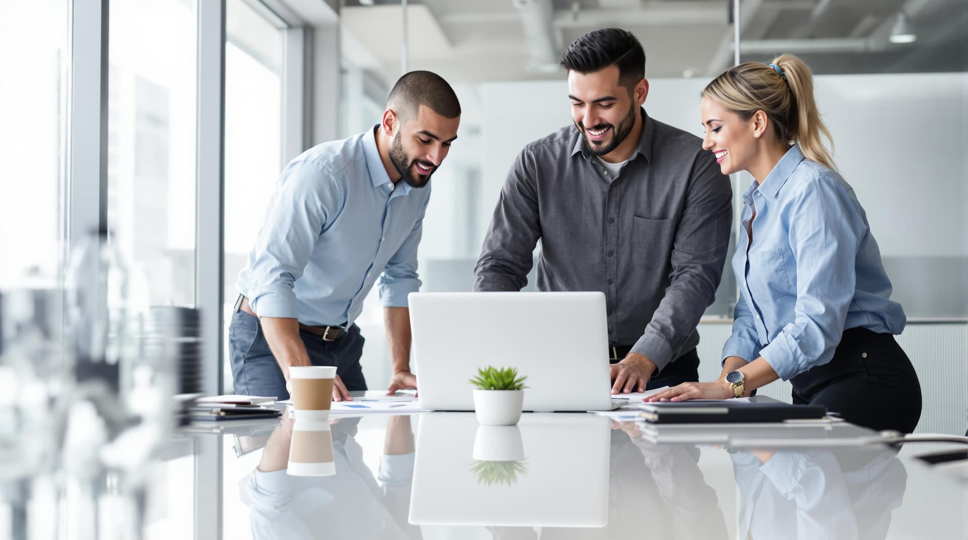 A team collaborating on a project