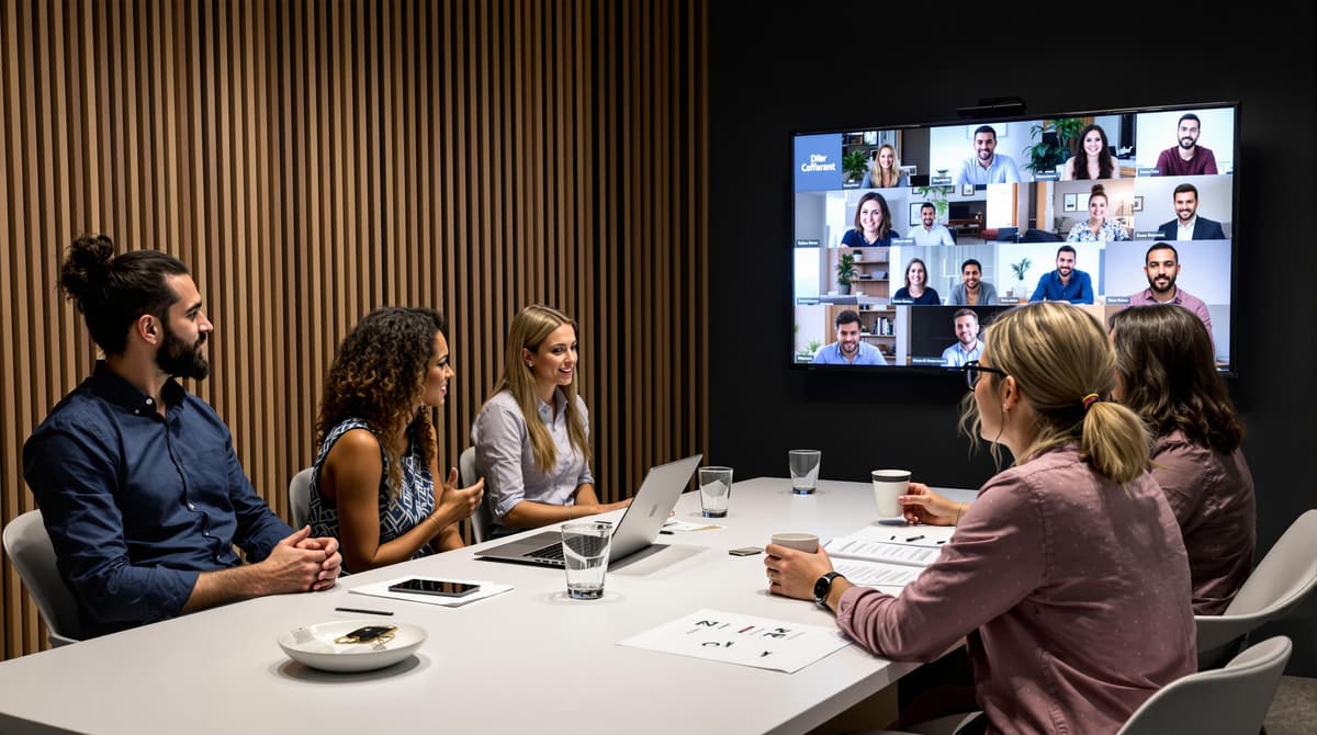 A professional on a video call
